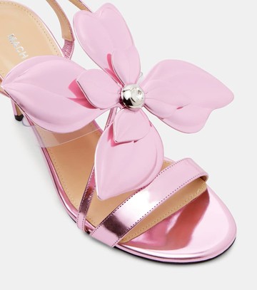 Mach & Mach Orchid 95 floral-appliqué leather sandals