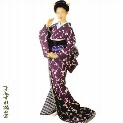pk881 ポリエステル 舞子 引きずり 踊り用 身丈 約 196cm（裾