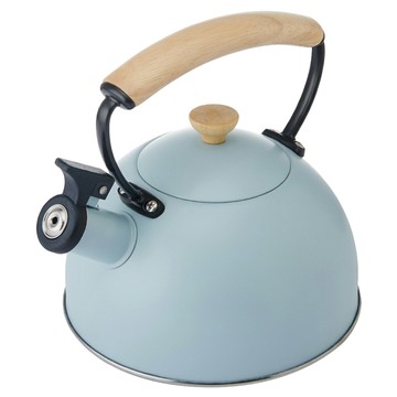 LA CAFETIERE 木柄不鏽鋼笛音壺  水藍色  1個  1.6L