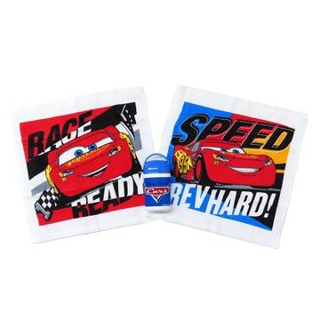 Marushin 丸真 迪士尼 棉質手帕 擦手巾 (2入組) 附收納罐 Cars RS89965