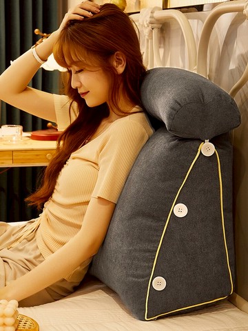 床上靠墊飄窗三角靠背墊沙發榻榻米軟包靠枕學生宿舍寢室床頭抱枕