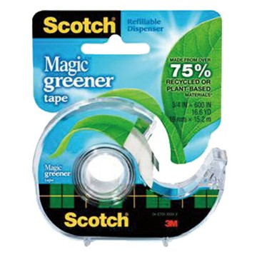 本月熱銷推薦 滿額再折【史代新文具】3M 810GD綠材質隱形膠帶19mm×15.2M