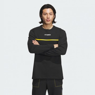 adidas 愛迪達 上衣 男款 長袖上衣 運動 NAT.GEO TEE LS 黑 IL8975