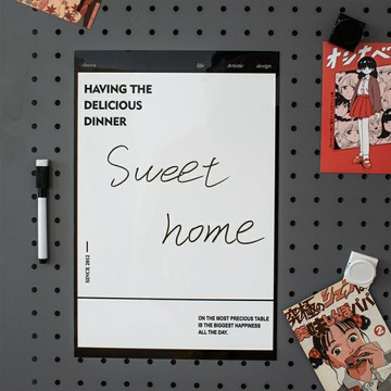 優樂悅~洞洞板配件可擦寫冰箱貼 北歐留言板黑板簡約記事貼家用磁力貼