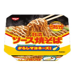 日清食品 日清ソース焼そばカップ からしマヨネーズ付き 108g×12個入 ／食品／NA