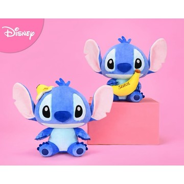 KHTOY Q版坐姿史迪奇 香蕉款 6吋｜迪士尼 星際寶貝 娃娃 布偶 絨毛玩偶 Disney｜471119888803