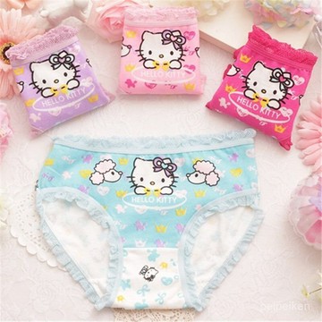 【臺灣-出貨】4條2條裝兒童內褲女童棉質平角三角小孩寶寶短褲女大中童學生褲衩 SZ3U