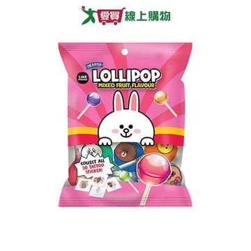LINE FRIENDS綜合水果味棒棒糖40G【愛買】
