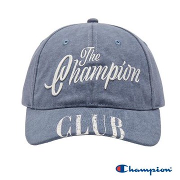 Champion 官方直營 中性 - RETRO CAMPUS 刺繡CLUB印花棒球帽 -藍色 （U5CACCU26M4）