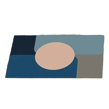 硅藻泥廚房防水地墊  75 x 45  幾何12