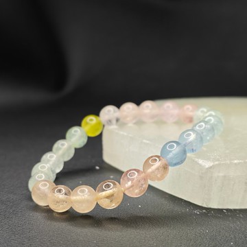 摩根石 巴西 8mm 手串 天然水晶 Morganite