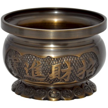 招財香爐供奉家用爐財神爐帶金錢小香爐佛教佛堂寺廟用品插香香爐