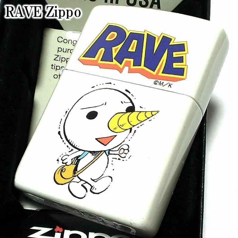 ZIPPO RAVE プルー レイヴ 可愛い ジッポ ライター 真島ヒロ ホワイト 