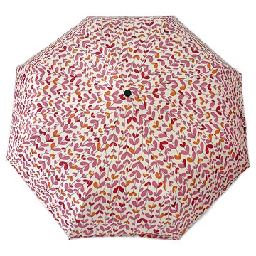 KissDiamond 日系三色堇 晴雨兩用黑膠自動傘 KDU-529 29cm  白色 + 紅色