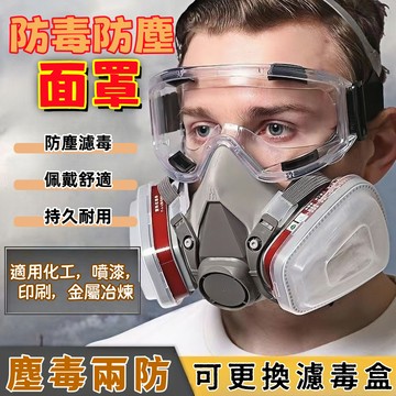 🔥台灣出貨🔥防毒防塵面罩 6200防毒面具 塵毒兩防面具 工業金屬面罩 噴漆口罩 防毒口罩 濾毒面具 可更換濾毒盒面罩
