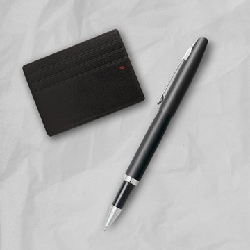 【SHEAFFER】VFM系列霧黑鋼珠筆+經典卡夾禮盒 免費刻字