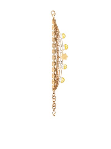 Panconesi - Famiglia multi-chain bracelet - unisex - Brass/Pearl - One Size - Gold