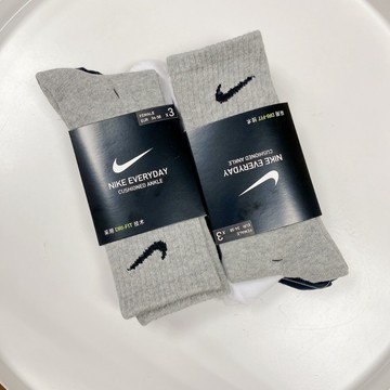 【other more 特選潮流】正品公司貨 NIKE Everyday  黑白灰 運動 百搭 薄款訓練長襪(3入)