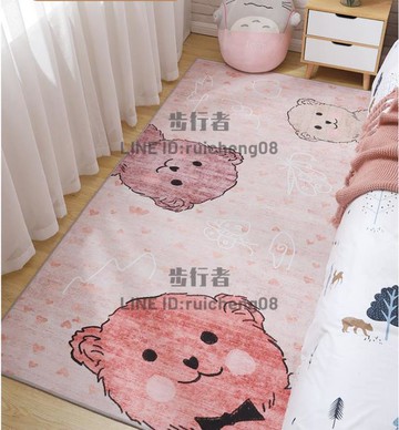 IG風臥室床邊地毯可愛少女心女孩房間床下墊子客廳飄窗家用地墊【步行者戶外生活館】