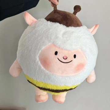 台灣出貨💖蛋仔派對 dongdong羊 小羊公仔 蜜蜂羊 毛絨玩具 玩偶 公仔 送女生日禮物 原皮羊 蜂蜜羊玩偶 玩偶