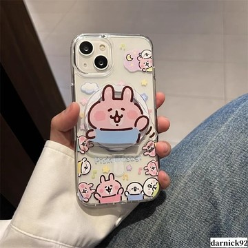 可愛卡諾赫拉 磁吸支架手機殼 適用 iPhone 16 15 14 13 12 11 Pro Max XR 防摔保護套