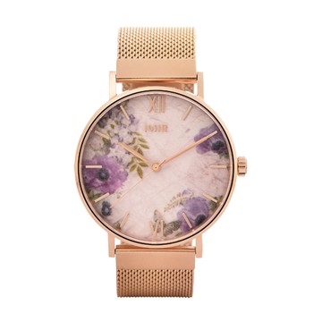 IMIR 艾米爾 Elegant 花語彩繪時尚腕錶-玫瑰金