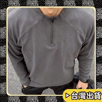 🔥台灣出貨🔥【P4CH4】美式復古套頭上衣 春秋冬天 半拉鏈 德絨打底衫男 重磅 長袖t恤 運動上衣 寬鬆保暖衛衣