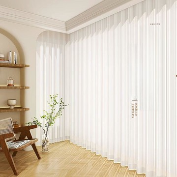【台灣公司 可打統編】幻影紗豎百葉紗簾透光不透人夢幻簾陽臺防曬遮光窗簾2023新款高級 y8181