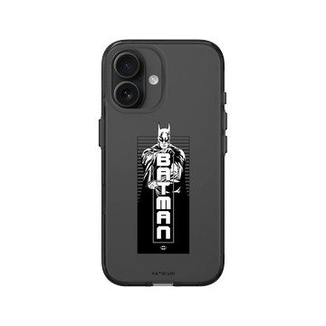 iPhone 16 Clear (相機按鈕) 酷墨灰 - Batman 蝙蝠俠 - 黑白畫風-蝙蝠俠