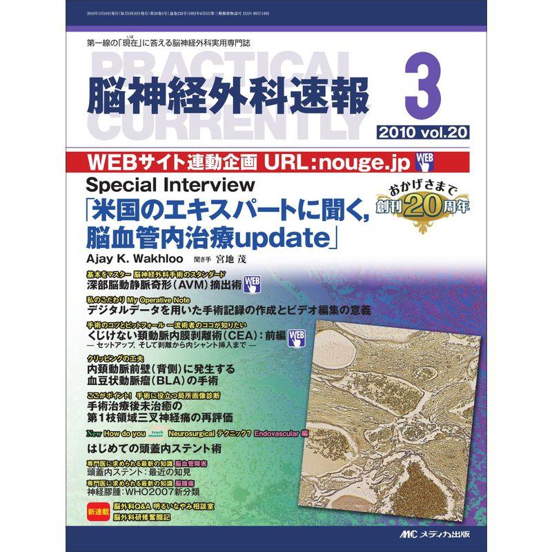 脳神経外科速報 20巻3号