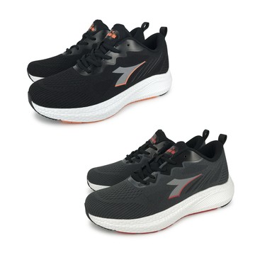 男款-DIADORA輕量飛織慢跑男鞋71323黑/71325灰