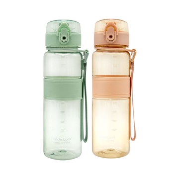 樂扣樂扣LocknLock Tritan優質彈蓋提帶水壺(500ml)-奶茶色/淡莫綠
