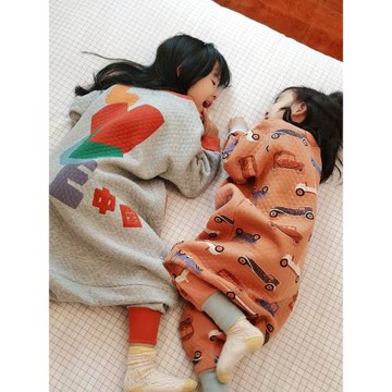 寶寶分腿睡袋三保暖兒童防踢被呼西貝春秋薄棉加厚暖氣房連體睡衣