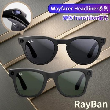 【RayBan 雷朋】Meta 雷朋智能眼鏡 AI智慧眼鏡  (Wayfarer Headliner 變色Transition系列)