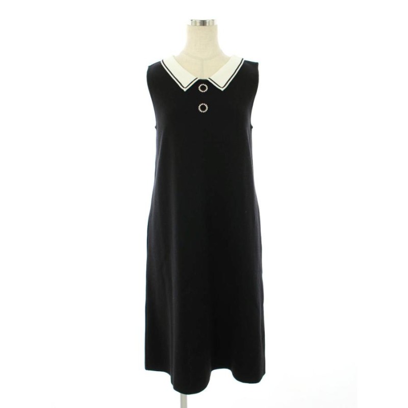 フォクシーブティック ワンピース 39946 Twiggy Knit Dress ワンポイント ノースリーブ 38 | LINEブランドカタログ