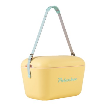 Polarbox 西班牙 Polarbox 20L流行時尚網美愛用多功能攜帶式露營野餐保冰盒-馬德里起司黃