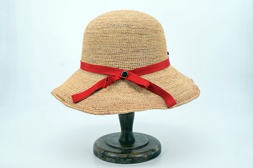 盛夏果實拉菲亞草帽-荔枝(可折、裝飾收納帶)