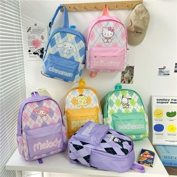 臺灣-出貨🔥兒童書包出遊男女童小學生可愛卡通雙肩包幼兒園大容量軟庫洛米書