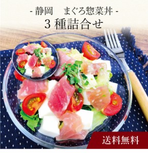 〔 静岡 まぐろ惣菜丼 ３種詰合せ 〕お取り寄せ 送料無料 内祝い 出産内祝い 新築内祝い 快気祝い ギフト 贈り物