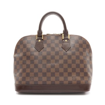 LOUIS VUITTON LV 路易威登 棕色 棋盤格帆布 Alma PM 手提包 N51130 【二手名牌BRAND OFF】