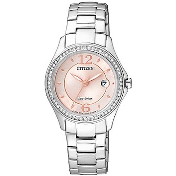 CITIZEN  光動能晶鑽璀璨女錶(FE1140-51X)-粉