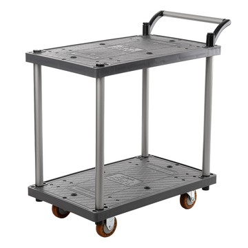 T-REX CASTER 雙層萬用手推車 灰色 (旋轉輪x2 + 固定輪x2)  1個