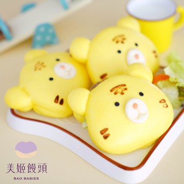 美姬饅頭 小老虎鮮乳造型刈包 一盒6入