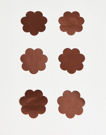 Fashionkilla adhesive 3 pack nipple covers in brown