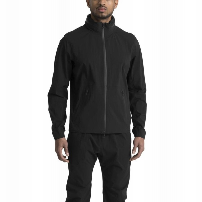 REIGNING CHAMP STOW AWAY HOOD JACKET BLACK LINE