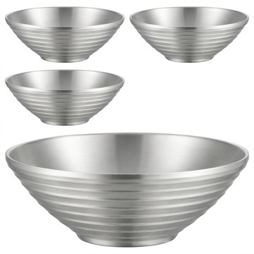 Ciao Ya 喬亞 正304 禾佳拉麵碗 16cm 4入組  不鏽鋼色  1套