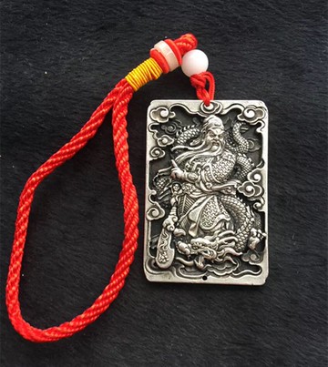 古玩雜項收藏浮雕關公腰牌銅腰牌武財神腰牌特價促銷1入