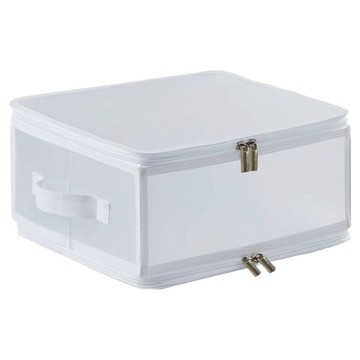 OP 生活 無印風收納箱 13L PP 塑膠+鐵線材質  30 x 28 x 15cm  透明色  1個