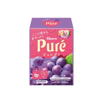 甘樂 Kanro Pure鮮果實軟糖-葡萄口味三入組 加贈環保袋(168g/盒)