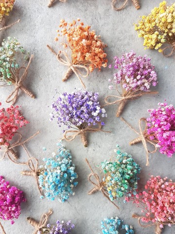 海藏設計│繽紛糖果 滿天星乾燥胸花